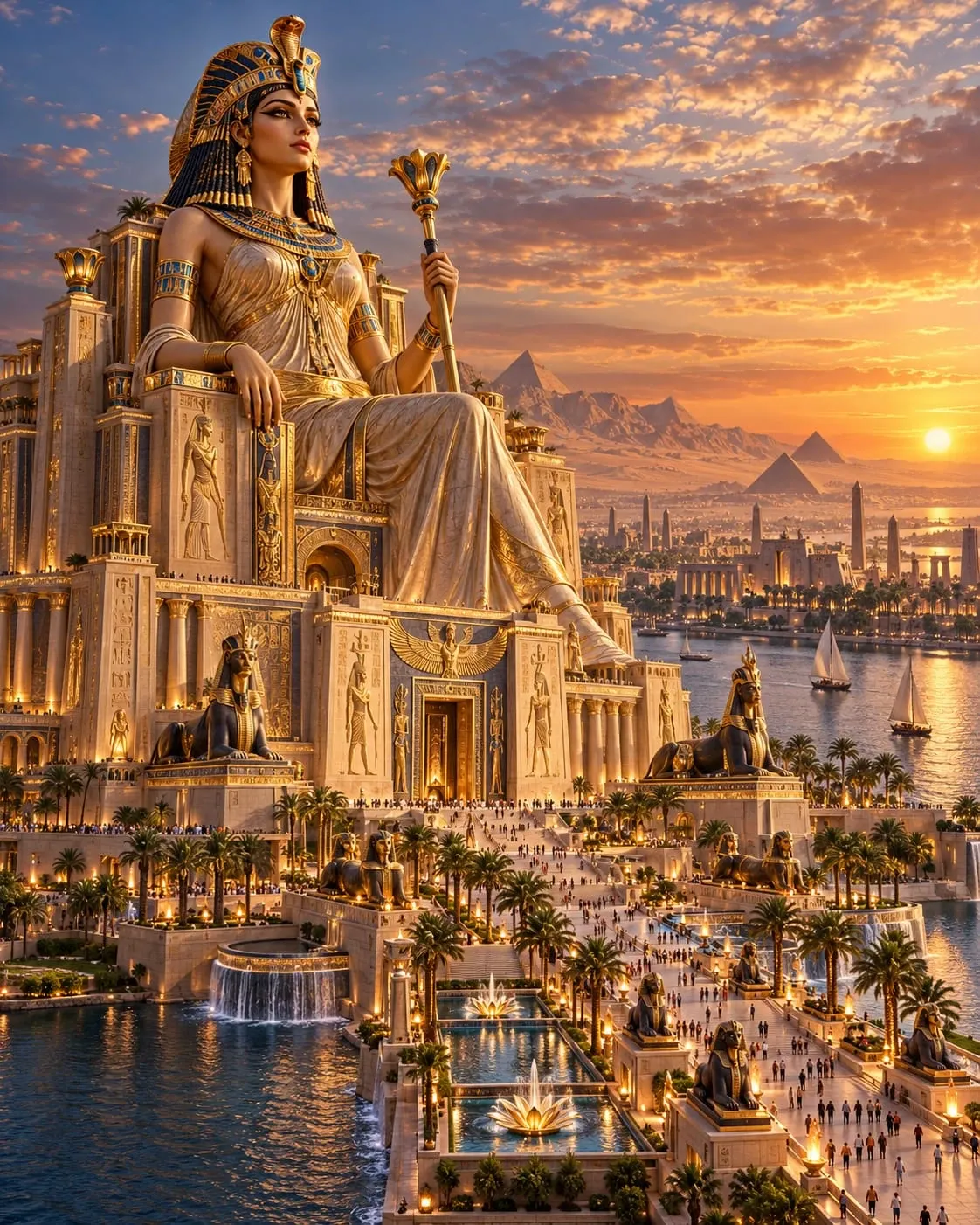 Cleopatra Eternal Queen: The queen of the Nile, forever on her throne