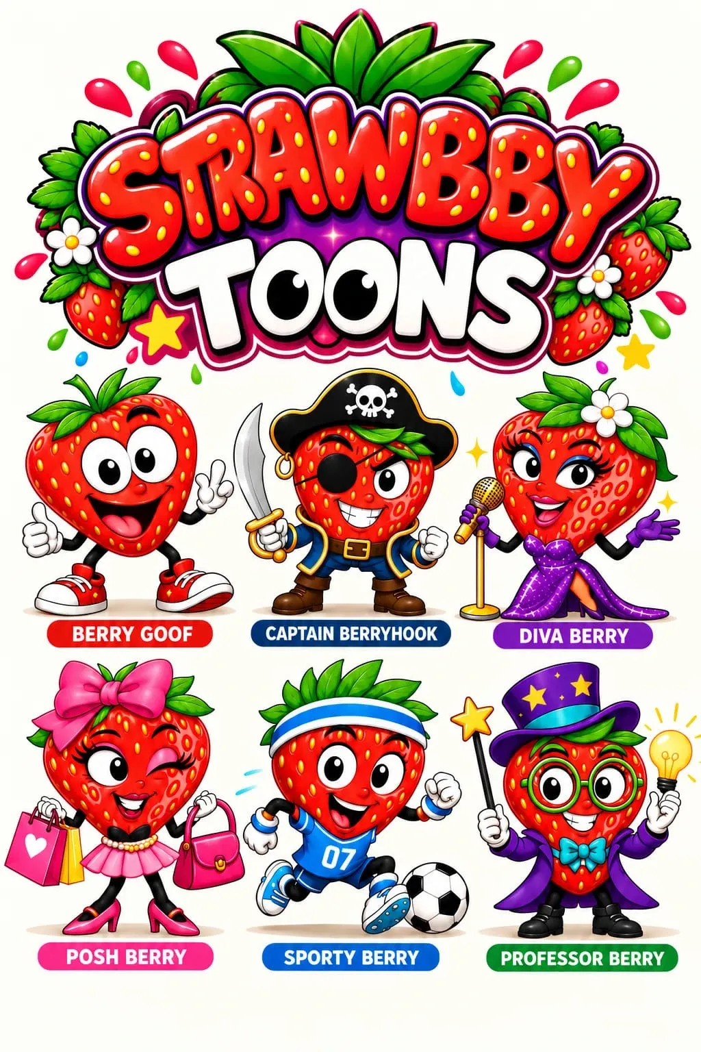 StrawbbyToons: Meet the Berry crew
